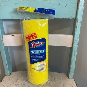 Quickie Mop & Scrub Roller Mop Refill Type P Jumbo Yellow Sponge Microban 0553MB